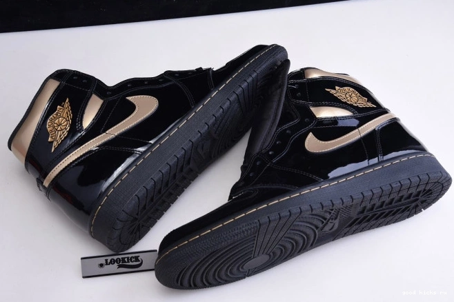 HIGH METALLIC 555088-032 GOLD RETRO AIR (2020) 1 JORDAN BLACK 0728